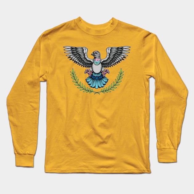 Pigeon Long Sleeve T-Shirt by Laughin' Bones